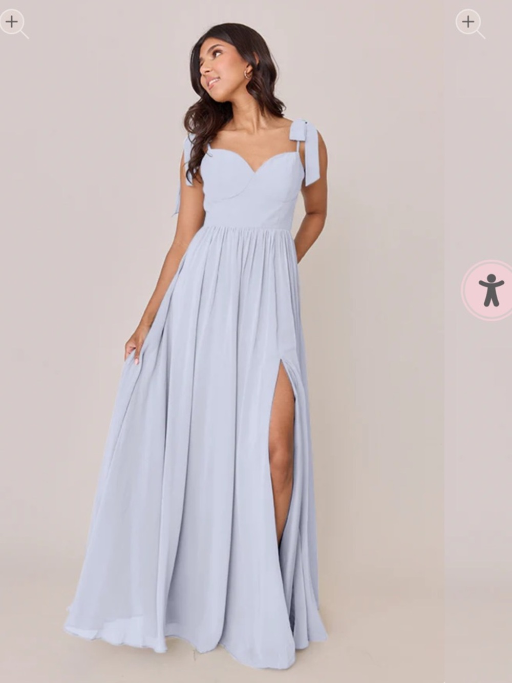 Revelry Chiffon Periwinkle Serenity Dress - Picture 2 of 9
